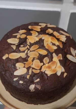 Foto resep Super Moist Double Chocolate Banana Cake