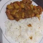 Chicken katsu with curry sauce (saos kari ala jepang)