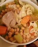 Caldo de pollo con pasta "fácil y delicioso"