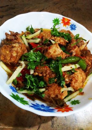 A picture of Green karahi.