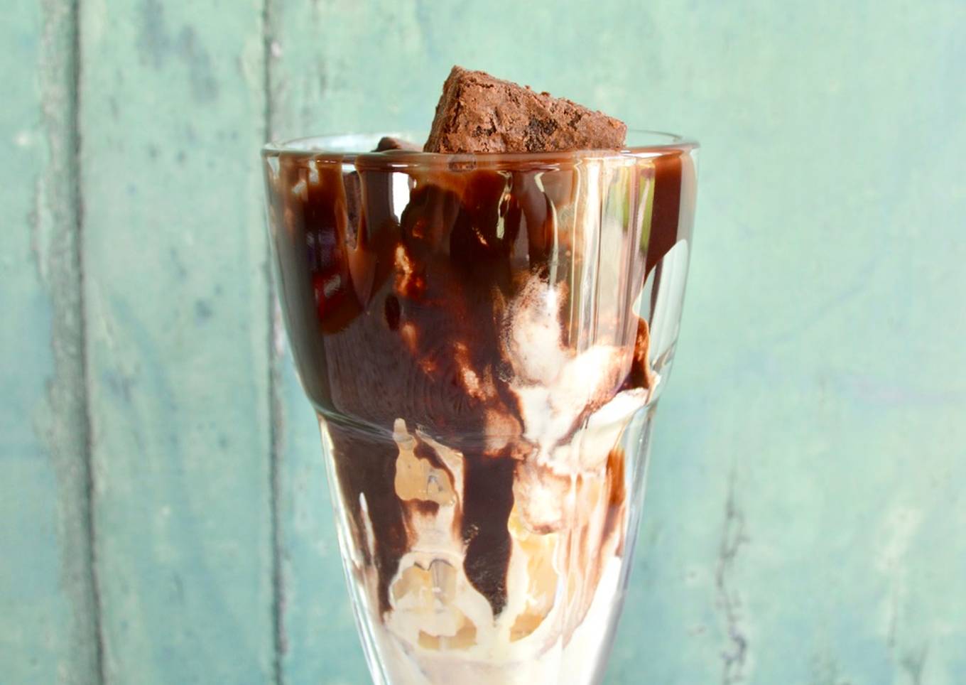 Spiked Chocolate Brownie Sundae