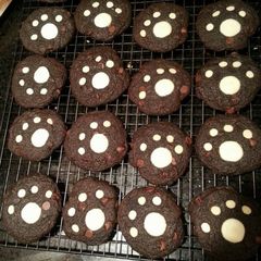 Quadruple Chocolate Bear Paw Cookies A picture of Quadruple Chocolate Bear Paw Cookies.