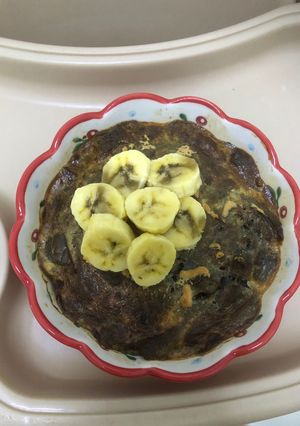 Hình của món Bánh mì trứng sữa nướng phủ bơ đậu phộng.