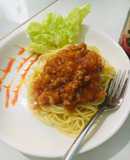 Mì ý sốt thịt băm