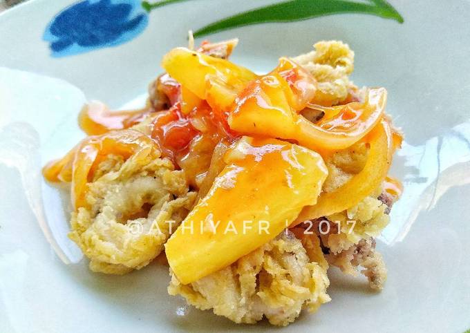 Resep Cumi goreng Saus Pedas Asam Manis, Enak