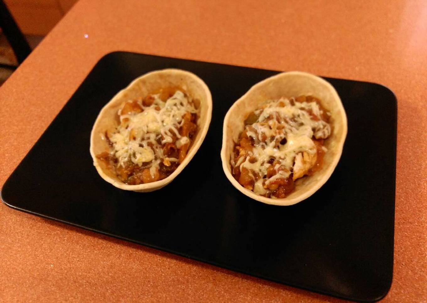 Barquitas mexicanas de pollo
