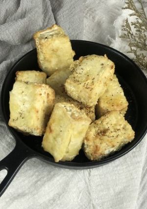 氣炸板豆腐|簡單5步驟(By比依氣炸鍋) 的食譜成品照片