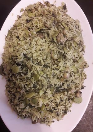 صورة لوصفة رز الباقلاء