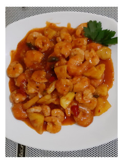 Foto resep Udang Asam Manis Pedas with Pineapple