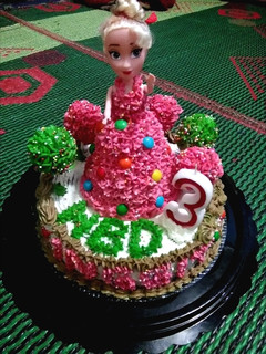 Foto resep Kue ultah barbie irit, base cake brownies kukus
