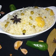 A picture of Matar Pulao.