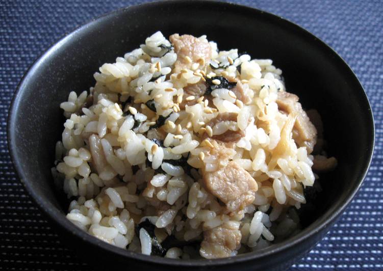 Recipe of Perfect Pork & Nori Mazegohan