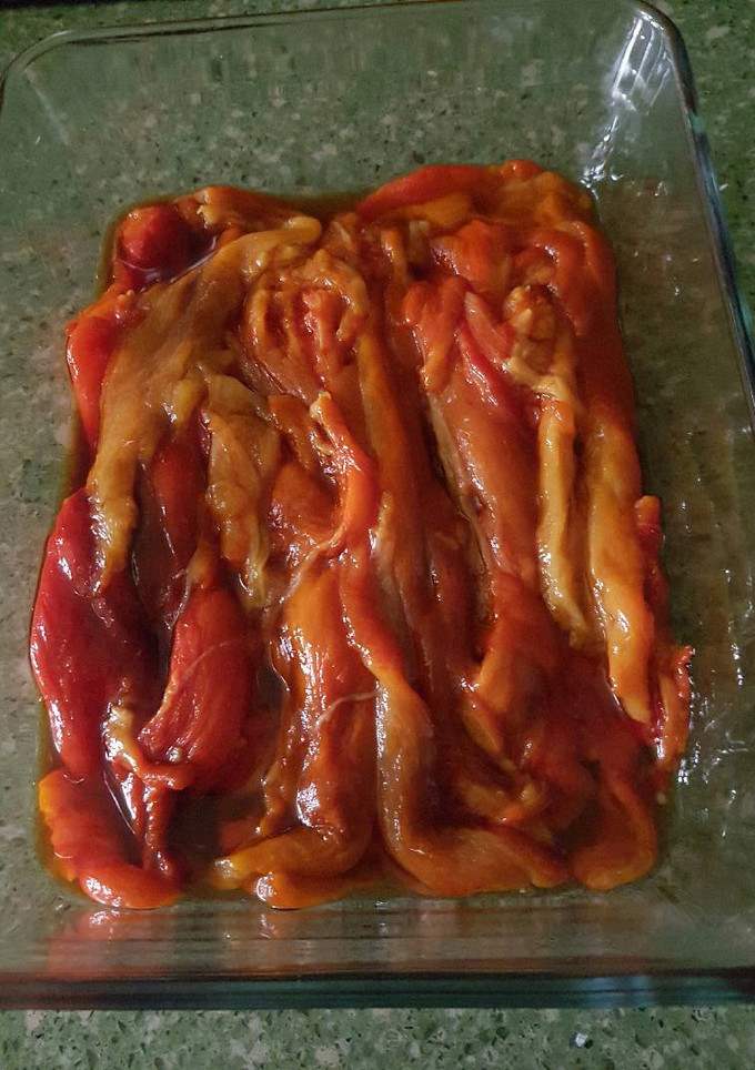 Una foto de Pimientos asados