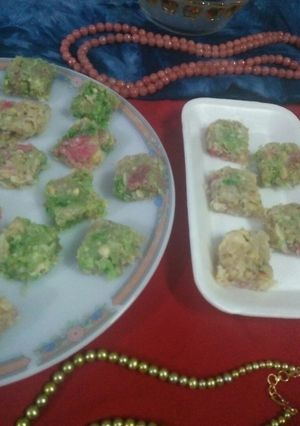 A picture of Fresh coconut & nuts with sunflower burfi.