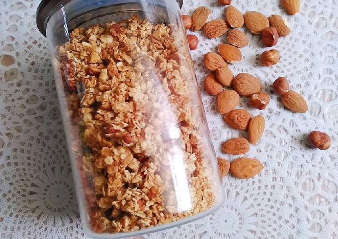 Granola maison [amandes/noisettes]