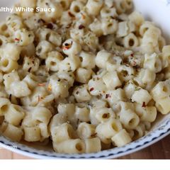 A picture of Pasta In Healthy White Sauce.