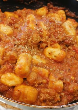 A picture of Spicy Sausage Ragu Pasta.