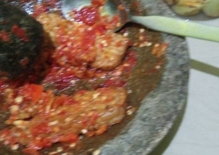 Tempe Penyet Sambal Bawang