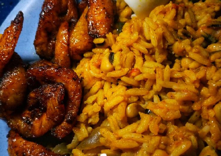 Steps to Prepare Homemade Jollof rice n beans