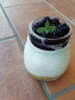 Foto di Yogurt cheesecake con more