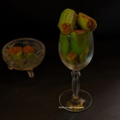 A picture of Chichenge Fry or Snake Gourd Stuffed Fry.