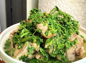 Hình của món Sườn cay Thái Lan (xương heo hầm ớt hiểm).