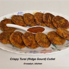 A picture of Crispy Turai (Ridge Gourd) Cutlets – Nutritious | Kid-friendly | Packed with Pantry Staples.