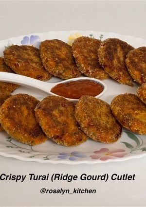 A picture of Crispy Turai (Ridge Gourd) Cutlets – Nutritious | Kid-friendly | Packed with Pantry Staples.
