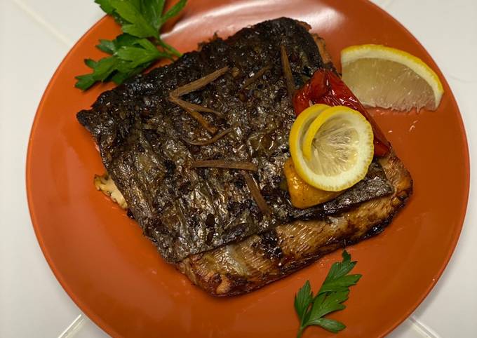 Grilled Balsamic Ginger Salmon