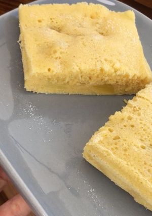 Una foto de Tarta de manzana express en estuche Lékué al microondas