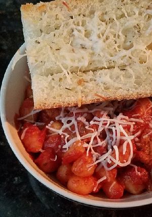 A picture of Italian Sausage & Gnocchi Spaghetti.
