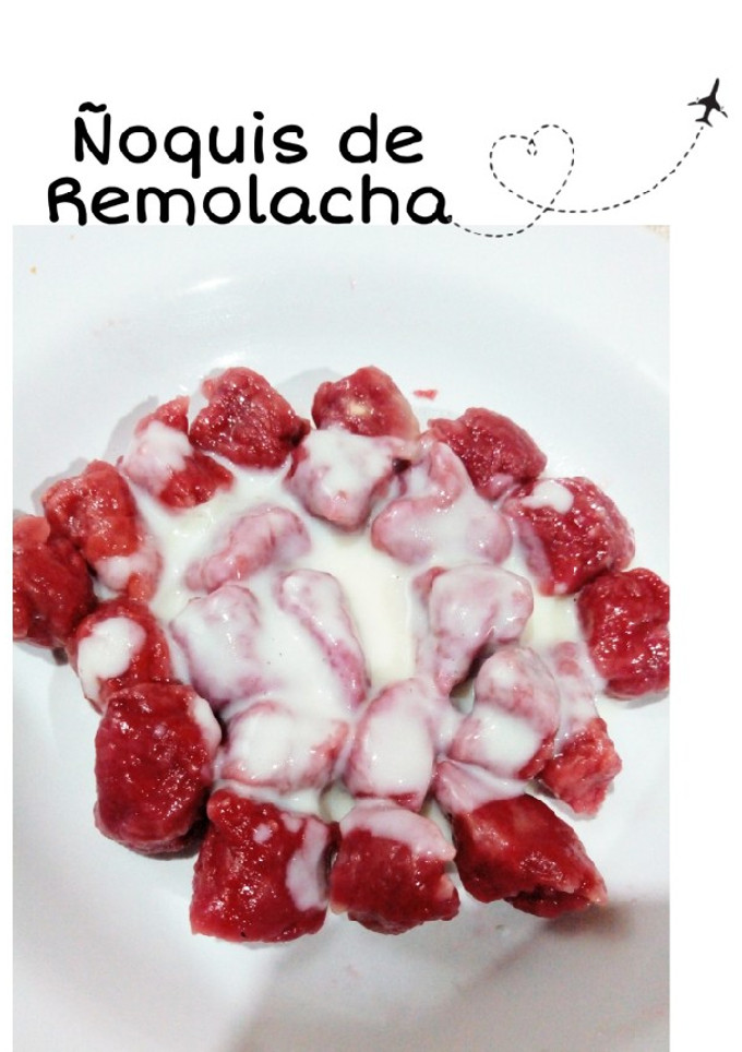 Una foto de Ñoquis de Remolacha