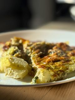 Une photo de Gratin de blettes au pesto