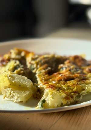 Une photo de Gratin de blettes au pesto