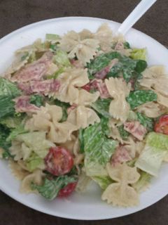 A picture of BLT Pasta Salad.