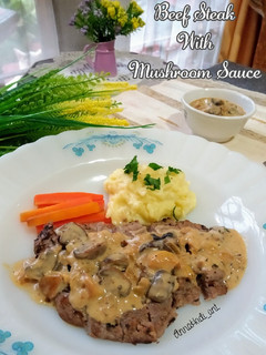 Foto resep Beef Steak With Mushroom Sauce