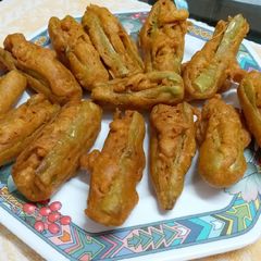 Chilli Bhajji/Deep Fried Peppers A picture of Chilli Bhajji/Deep Fried Peppers.