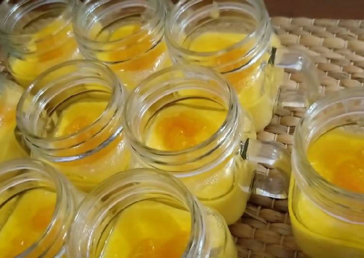 Resep Cemilan Kekinian : Silky Puyo Orange 😋😋 Anti Gagal