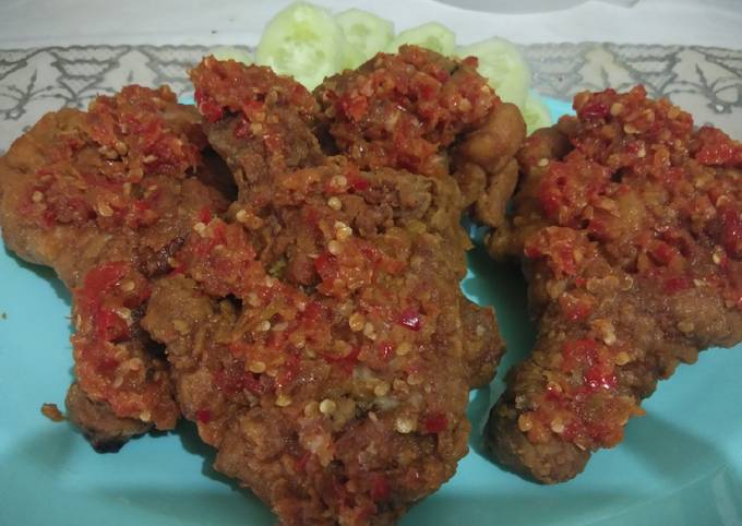 Ayam geprek ala bensu