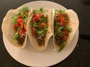 A picture of flour tortilla hamburger recipes