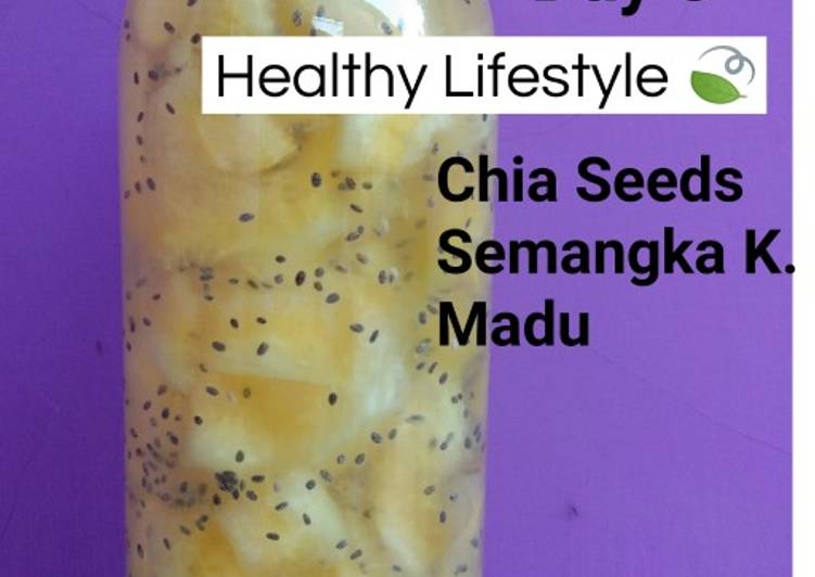 Cara Diet Di RumahInfused water,semangka kuning, Chia Seeds