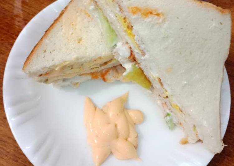 Recipe of Homemade Chicken egg Mayonnaise sandwich