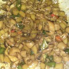 รูปของ Tumis cumi kentang pedas manis