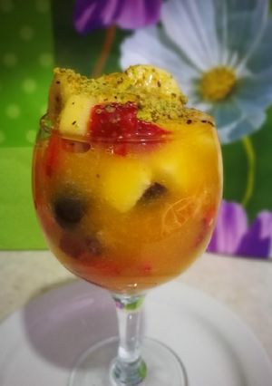 صورة لوصفة كوكتيل🍓🍊🍎🥝🍌