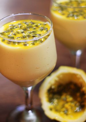 A picture of Passion fruit mousse.