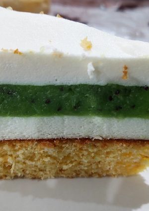 Kiwi mousse torta recept fotója