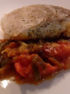 Una foto de Bacalao a la riojana