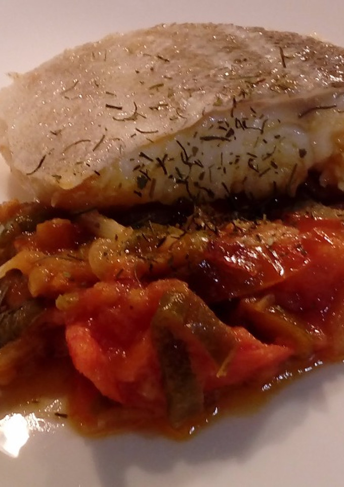 Una foto de Bacalao a la riojana
