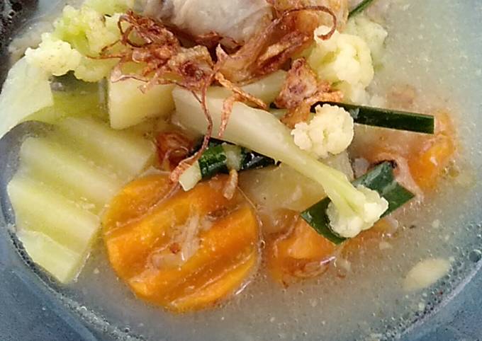 Resep Sup ayam + sayur Anti Gagal