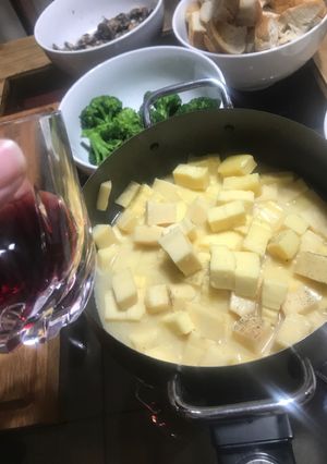 Una foto de Fondeu queso